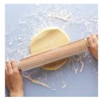 Movable Adjustable Rolling Pin Stick – 5 Thickness Settings, Color-Coded Beech Wood