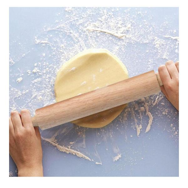 Movable Adjustable Rolling Pin Stick – 5 Thickness Settings, Color-Coded Beech Wood