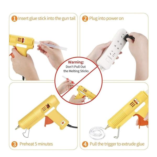 Corded Hot Glue Gun Kit – Heavy‑Duty 100 W Repair & Craft Heat Tool with Free Glue Sticks