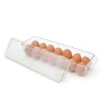 Storage Solutions 14-Egg Holder Fridge Organiser Clear BPA-Free Plastic 37x12x8cm Transparent