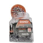 High-Quality Shind 5.0x8mm Silver Steel Rivets – 250 Pieces Durable Fasteners for Metal & Leather Work