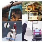 4‑Piece Adjustable Elastic Tie‑Down Straps – Heavy‑Duty Elastic Cargo Straps with Hooks, 12″–39″ Adjustable, UV‑Resistant