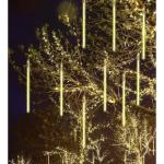 132 SMD Warm White Meteor Shower LED Light – 8-Tube Cascading Light Set for Indoor/Outdoor Decoration