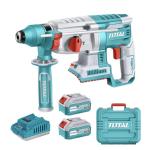 Total Tools 20 V Cordless Rotary Hammer Drill Kit – Brushless, 2×4 Ah Batteries & Fast Charger