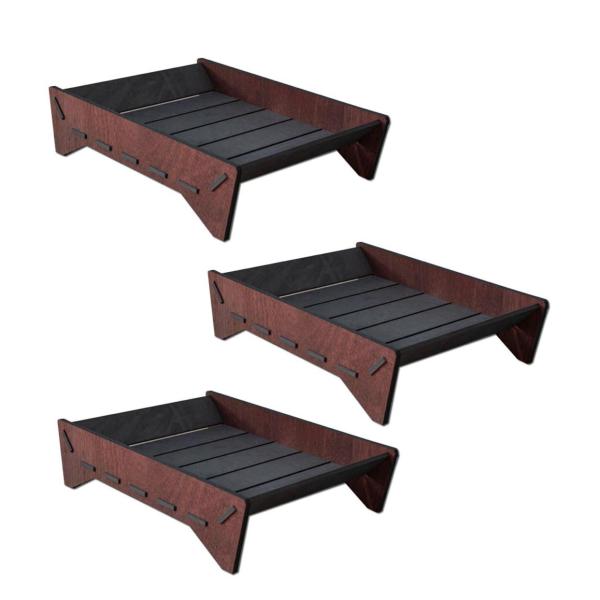 db Creative Modular Plastic Storage Tray – Set of 3, Stackable Drawer Organizer
