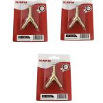 Premium 3‑Pack 8 mm Y‑Piece Hose Connector – Brass/PVC Garden & Aquarium Splitter