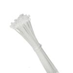 White Nylon Cable Ties – Pack of 50, 4″ Self‑Locking Zip Straps