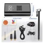 Portable Cordless Tire Inflator 150 PSI Wireless Air Compressor with LCD Display and LED Light