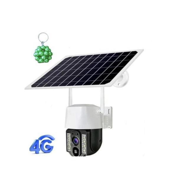 VC3‑4G Solar Powered 4G Surveillance Camera – PTZ Smart Security with V380 Pro App & KeyHolder