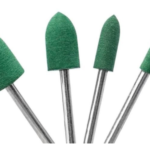 Shind - 3.1mm Rubber Polishing Tips - 4-Pack - Green