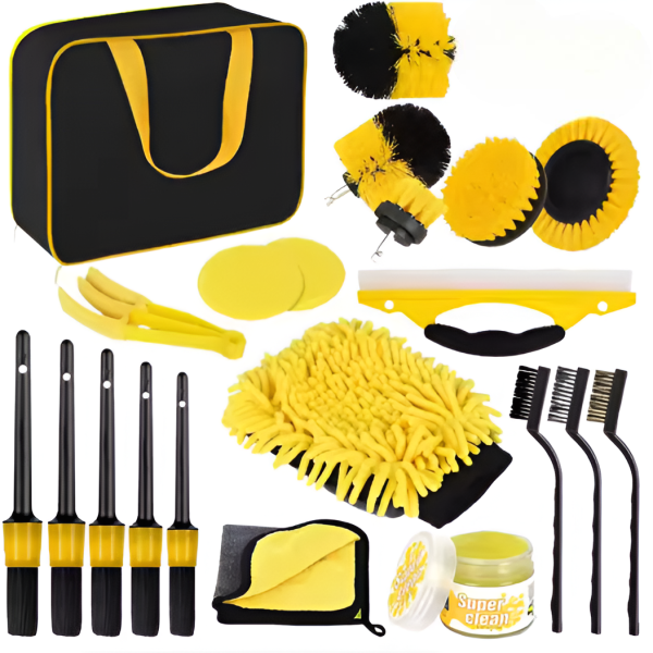 24-Piece Car Wash Brush & Cleaning Tool Set